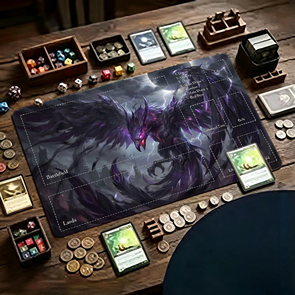 Tradescantia Purple - Темно-фиолетовый игровой коврик Phoenix для карточных