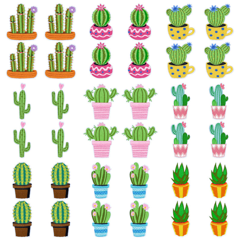 Aloe Vera Pot - 10 шт./лот, нашивки-аппликации в западном стиле