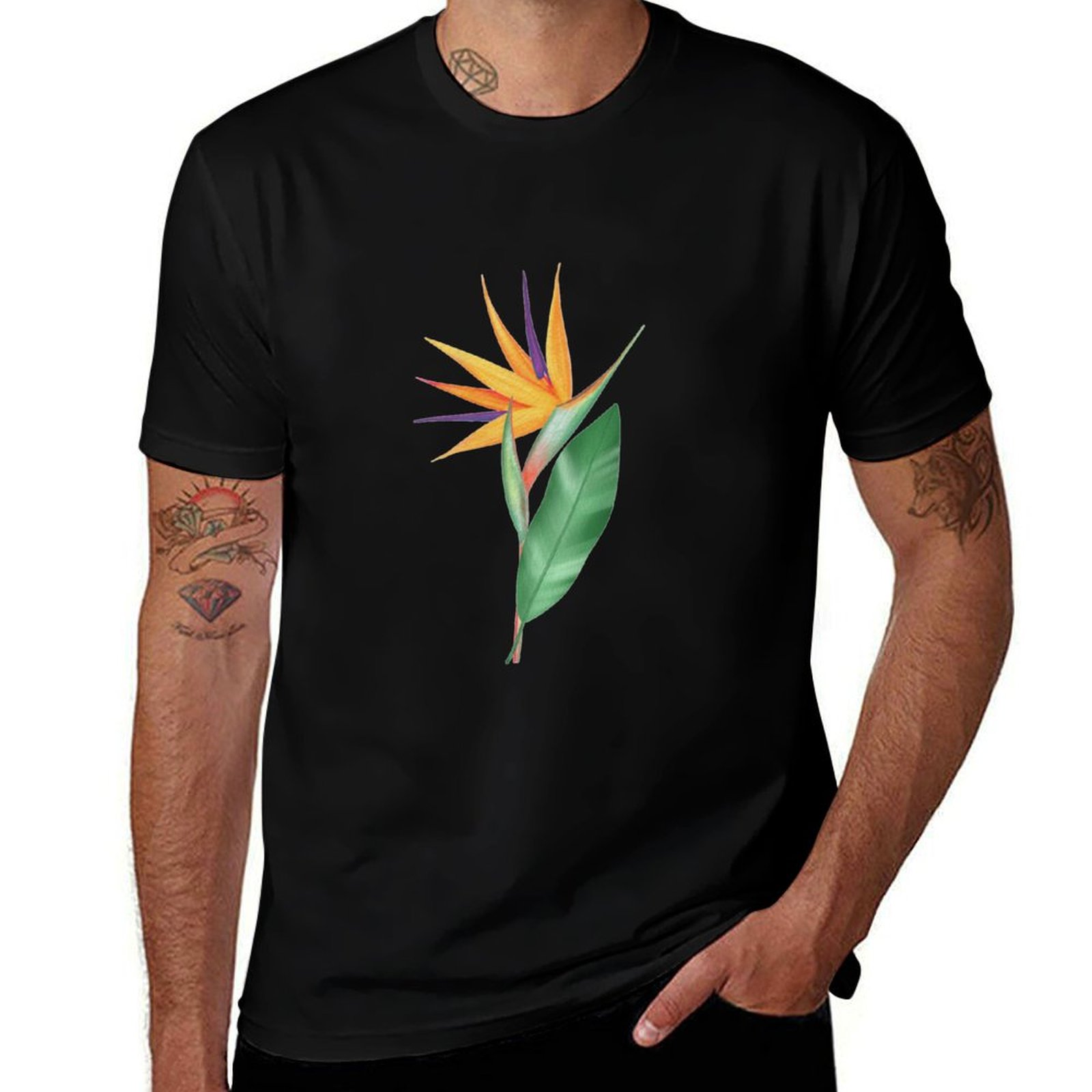 Футболка с акварельным изображ – обзор и цена Bird Paradise Strelitzia