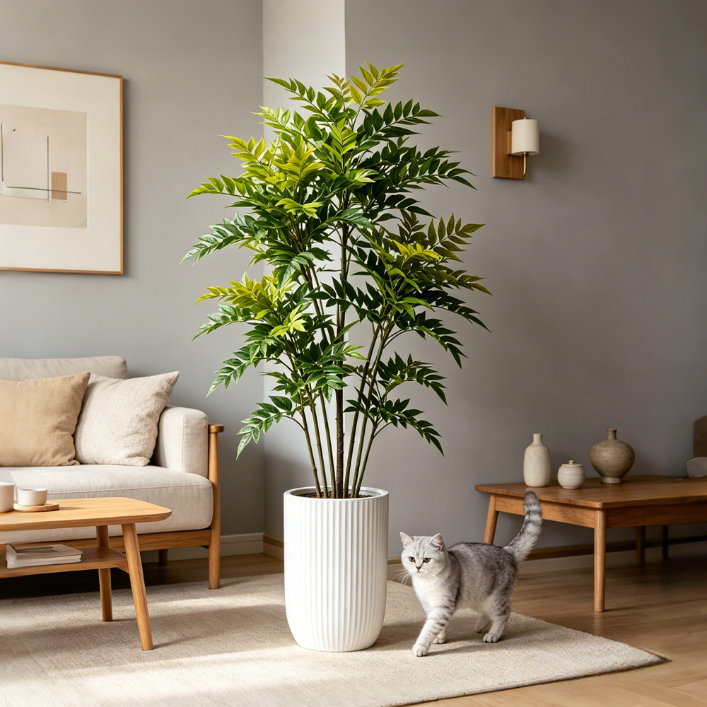 Искусственные растения Нандина – обзор и цена Ficus Lyrata Tree
